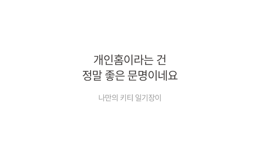 갠홈이라는 건 정말 새로운 문명이고 좋네요